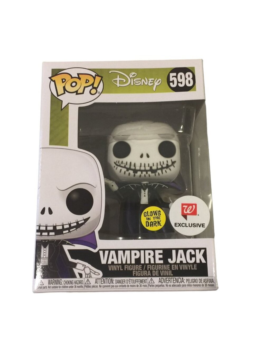 FUNKO POP! Disney 598 Vampire Jack Glows in the Dark Vinyl Character